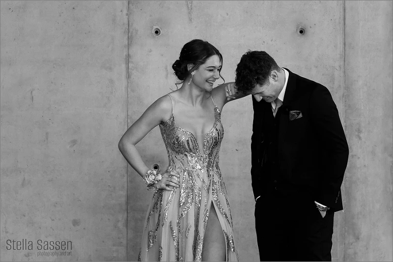 Young matriculant couple posing for their matric dance photos